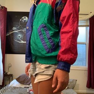 Vintage Retro 80’s wide fit windbreaker